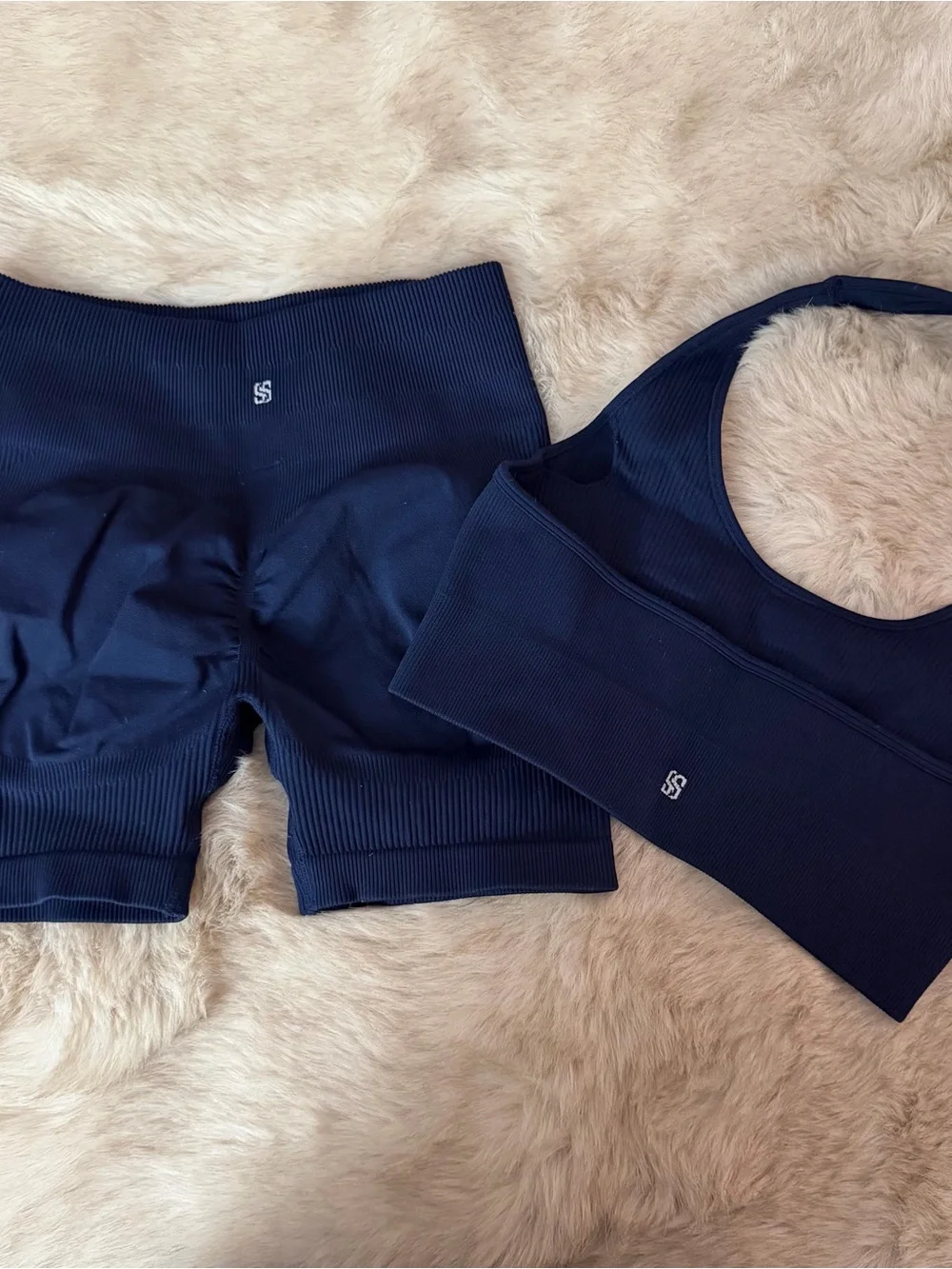 SUUKSESS Ribbed Seamless Halter Set